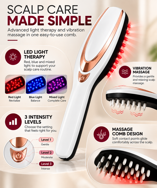Rechargeable Scalp Massager — 3-Speed Vibration Head Relaxer