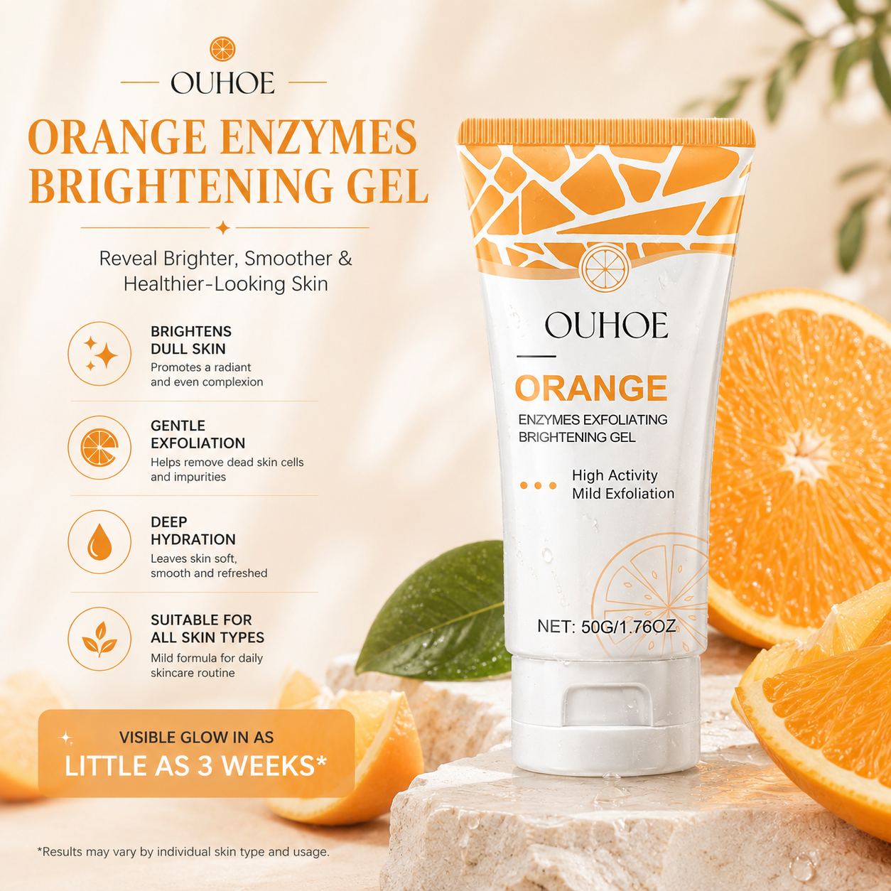 Orange Pore-Cleansing Brightening Gel