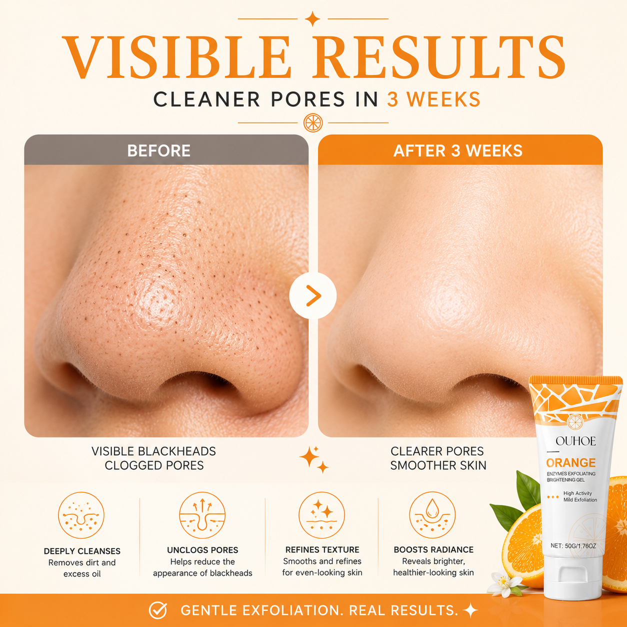 Orange Pore-Cleansing Brightening Gel