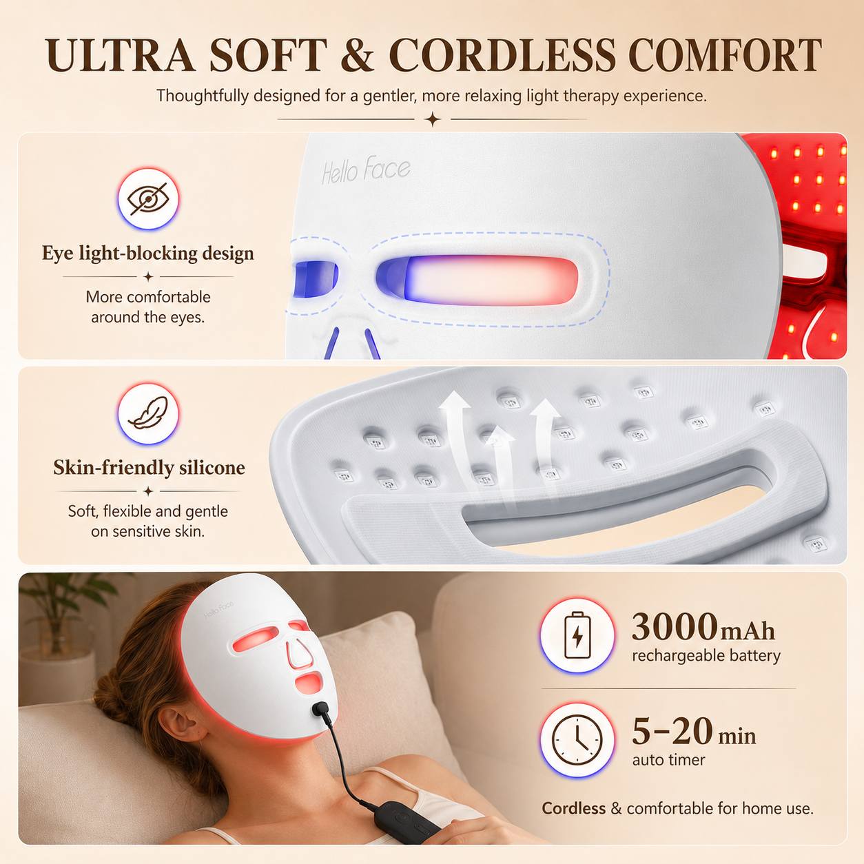 LED Red Light Therapy Face Mask — Anti-Aging & Acne Treatment ⭐