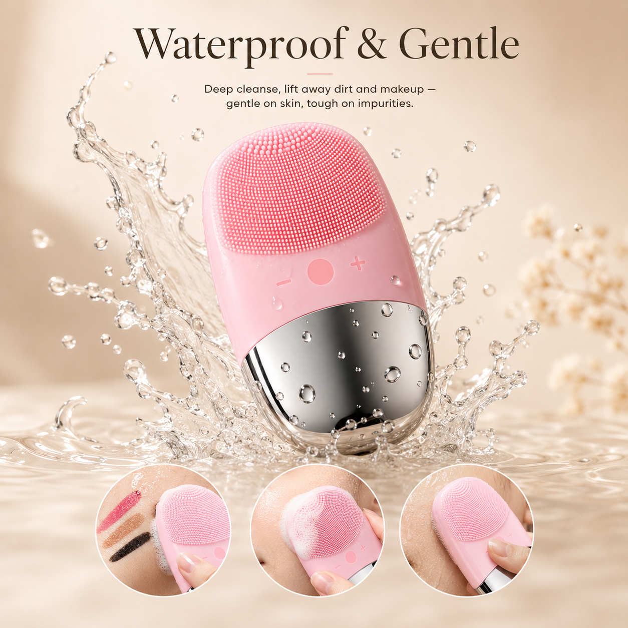 Mini Electric Silicone Face Brush — Deep Pore Cleansing & Massage