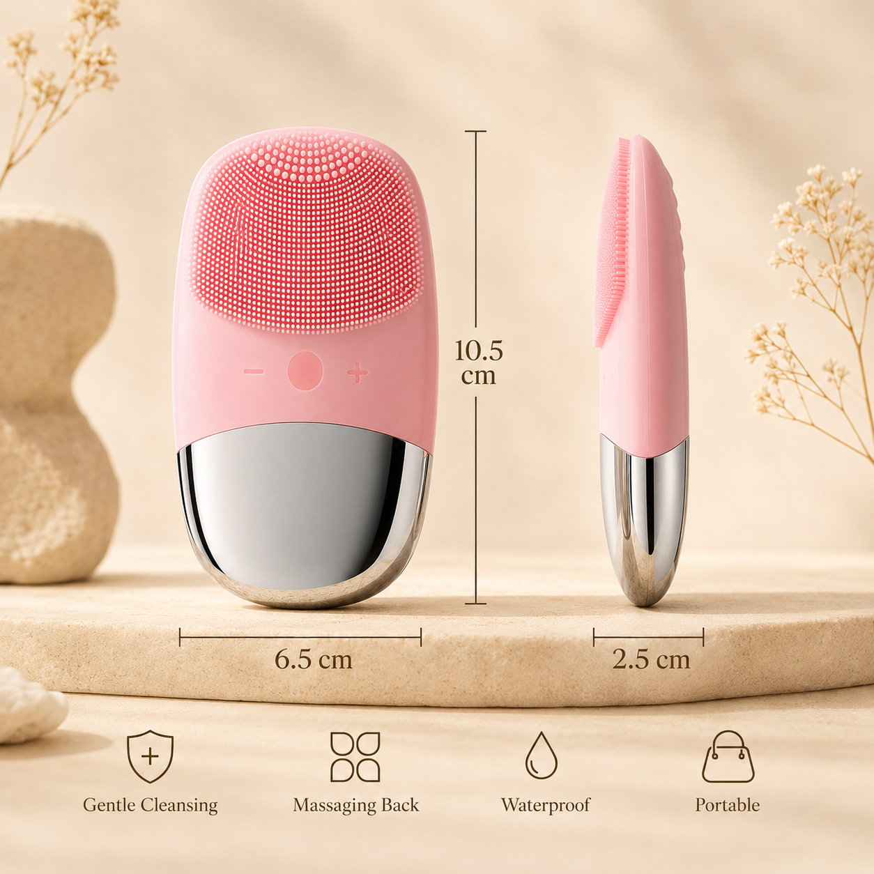 Mini Electric Silicone Face Brush — Deep Pore Cleansing & Massage