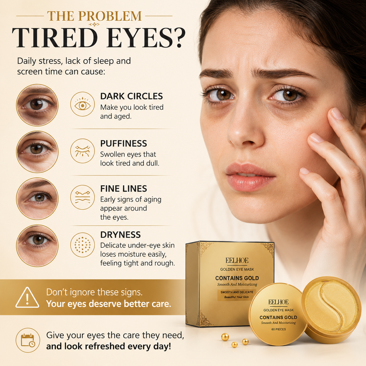 Gold Firming Eye Mask — Depuff & Brighten