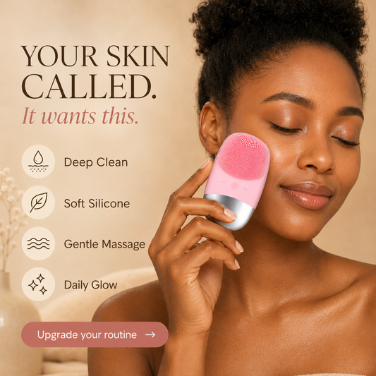Mini Electric Silicone Face Brush — Deep Pore Cleansing & Massage