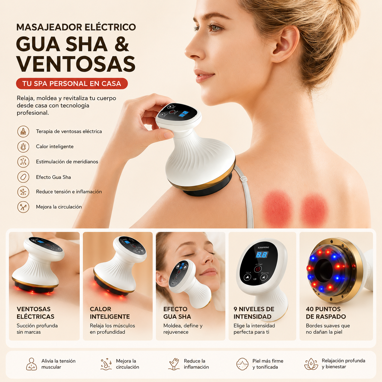 SculptGlow Pro™ — Electric Gua Sha Face & Body Sculpting Massager