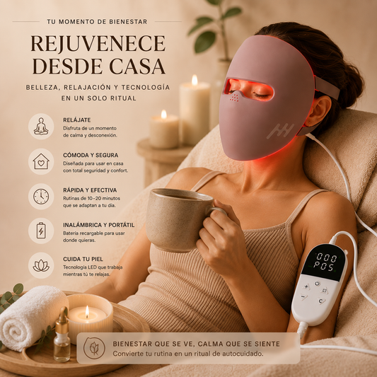 3D Silicone Red Light Therapy Mask — Full Face Coverage