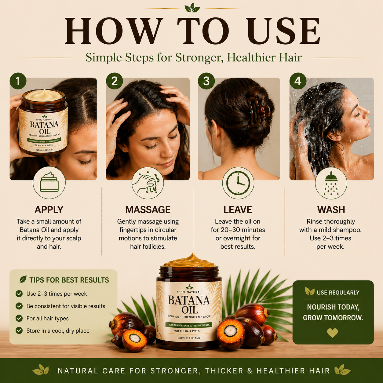 Pure Batana Oil — Thicker, Stronger, Healthier Hair