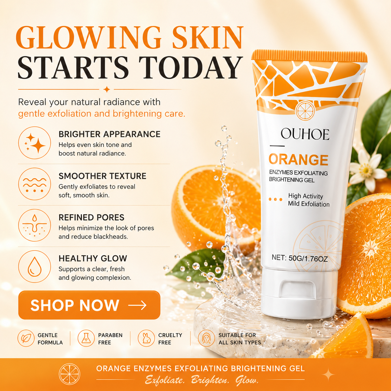Orange Pore-Cleansing Brightening Gel