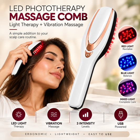 Rechargeable Scalp Massager — 3-Speed Vibration Head Relaxer
